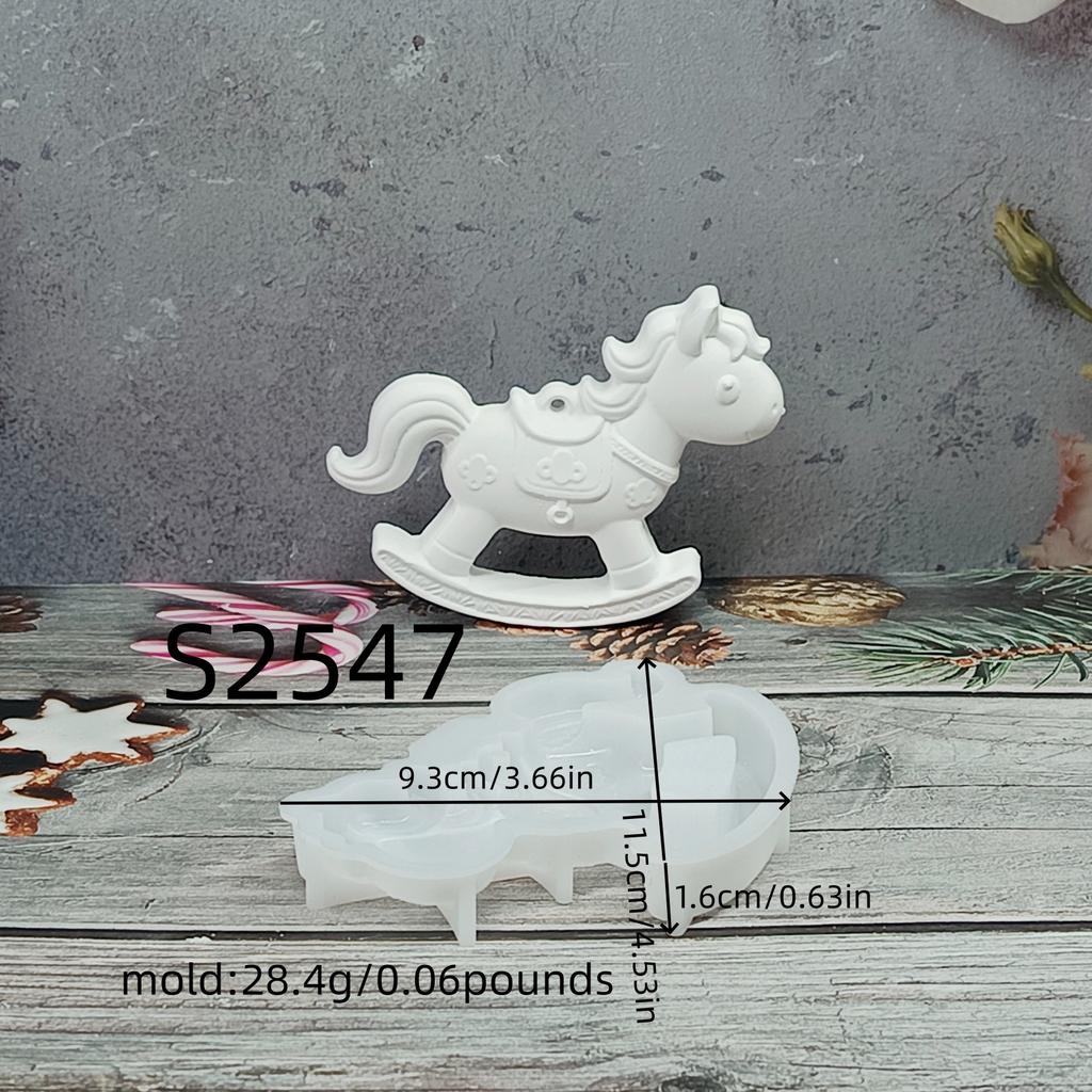 Rocker Horse Mold Food-Grade Home Decoration Mold Silicone Mold Easy-To-Clean For Home Decoration Gift Making Diy Crafting