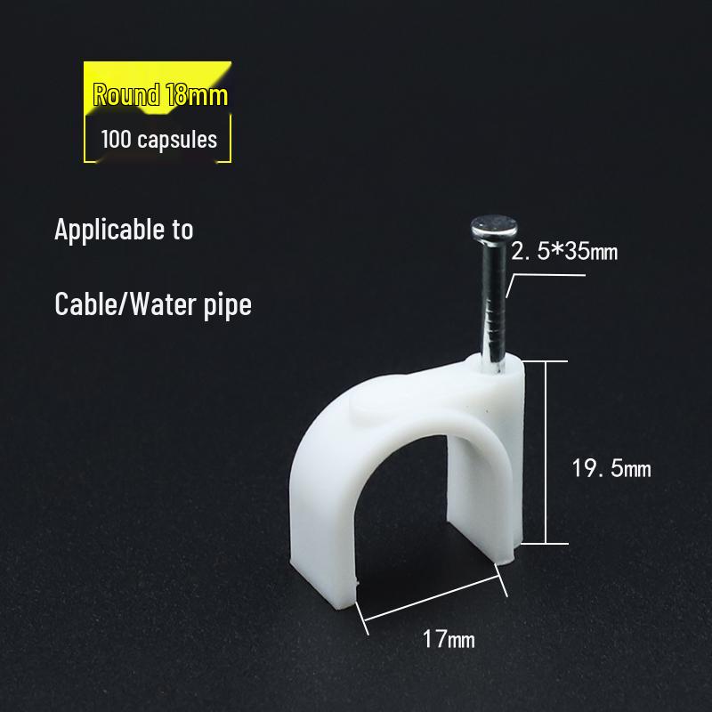 Steel & Plastic Nail Clips for Wires & Network Cables