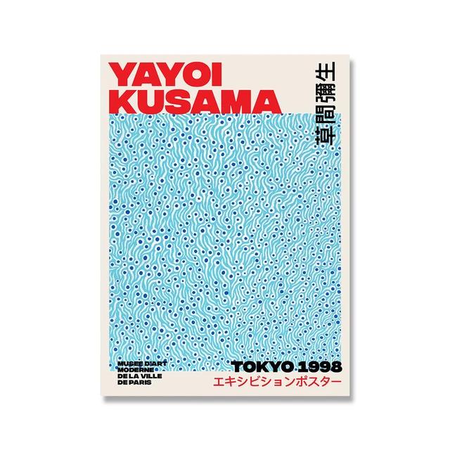 Abstract Yayoi Kusama Pumpkin Canvas Paintings Nordic Posters and Print Wall Art Picture for Living Room Wall Decoration Cuadros