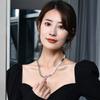 Tide Brand Pearl Necklace Female Live Stream With The Same Hip-Hop Titanium Steel Heartbeat Necklace Autumn And Winter Accessories