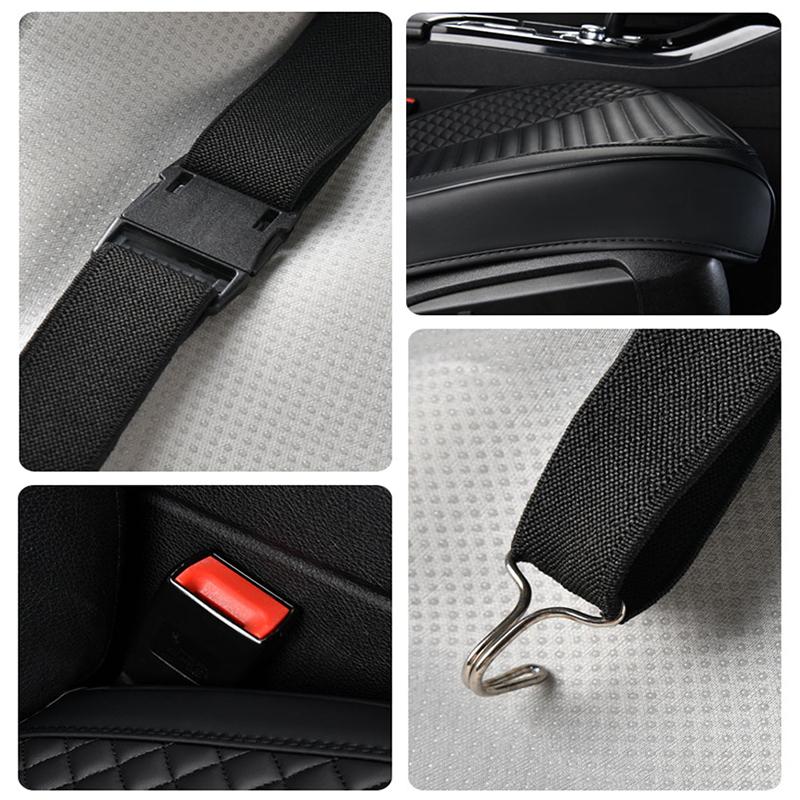 SEAMETAL Front Car Seat Cover PU Leather Seat Cushion Automobiles Seat Protector for Four Seasons