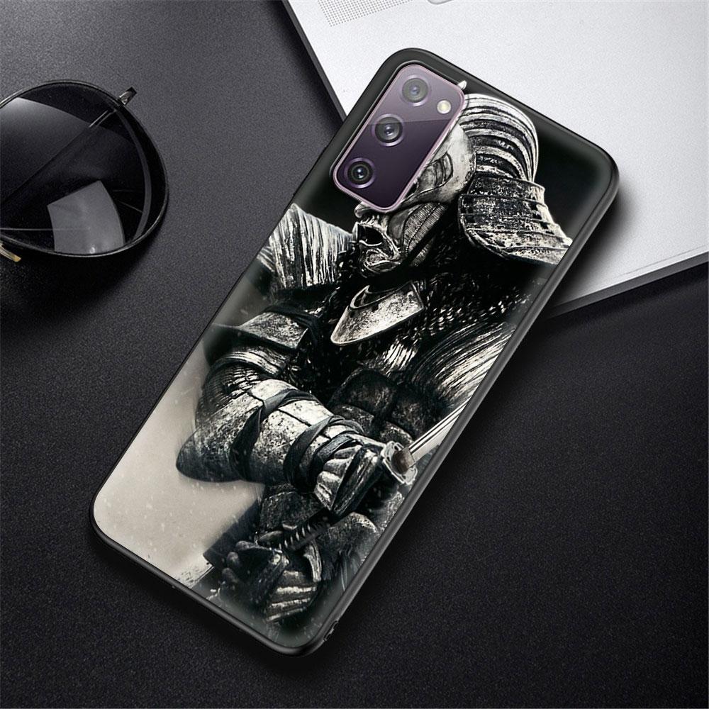 Samurai Black Soft Phone Case for Samsung Galaxy S21 S20 FE Note 20 Ultra S10 Lite S9 Plus S8 S10e TPU Cover Shell