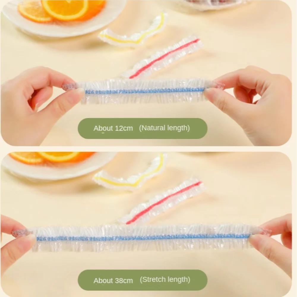 100pcs Elastic Food Lids White plastic wrap Elastic Mouth Fresh-Keeping Plastic Bags Disposable Food Cover For Fruit Vegetable