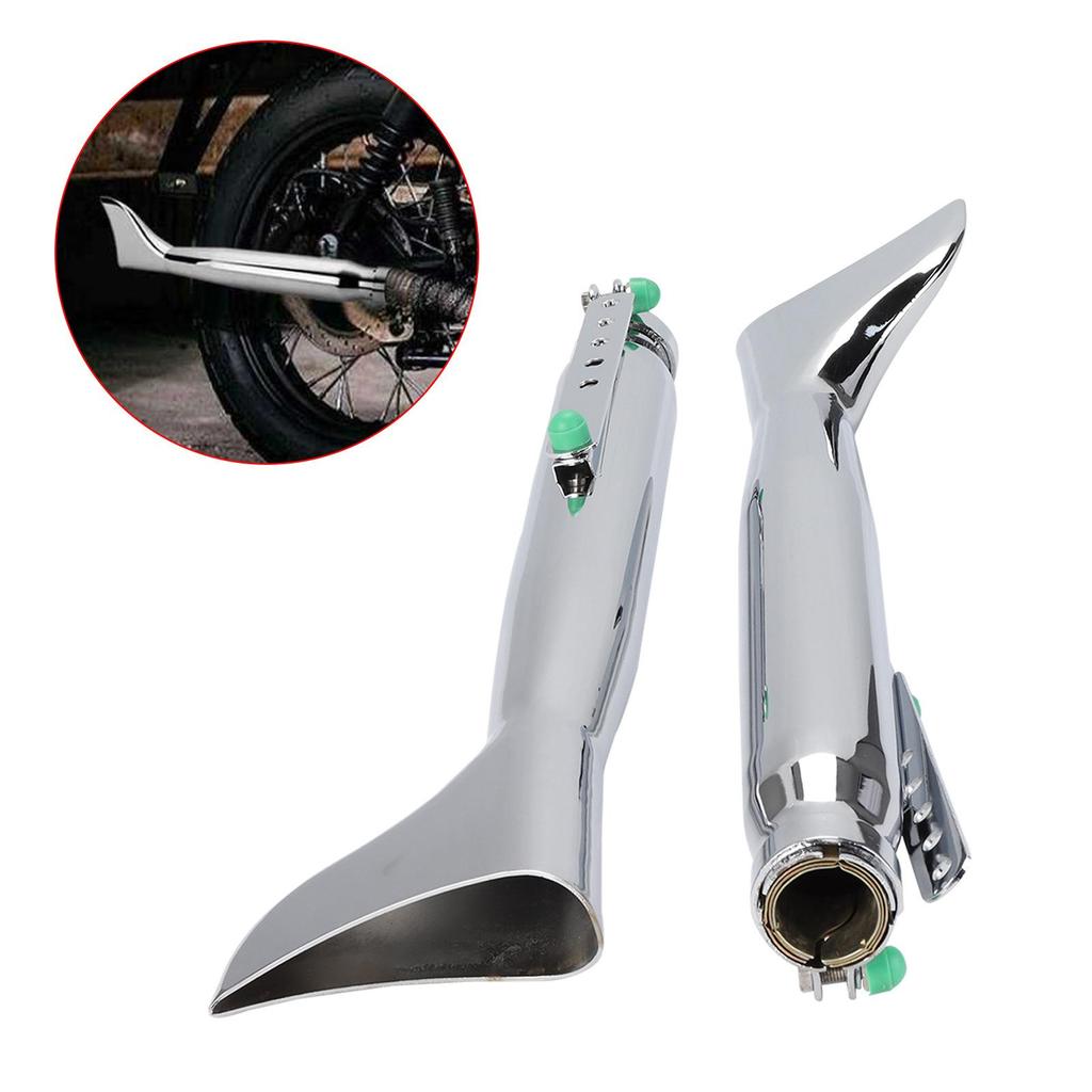 Țeavă de Eșapament Motocicletă Crom Universal Coadă de Pește Partea Stângă Dreapta Amortizor Vintage Pentru Bobbers Motocicletă de Curse Chopper Cafe Racer
