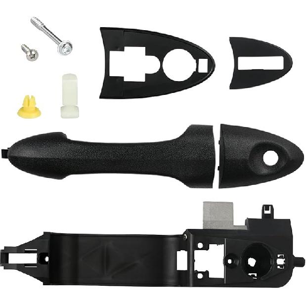 TQPONLY Exterior Door Handle & Reinforcement Plate Kit,For 2000-2007 Ford Focus Front Left Driver Side,Replaces 81970 6S4Z-5426685-C 6S4Z-5426685-A