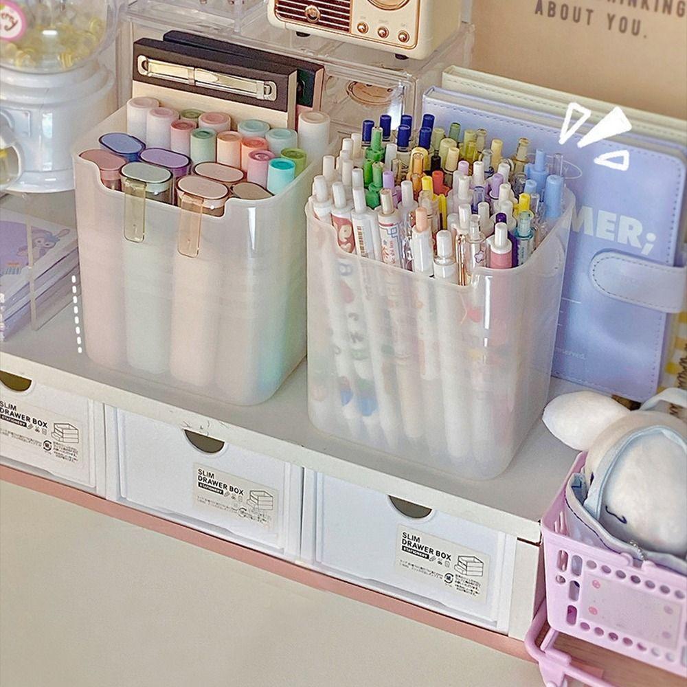 Desktop Organizer Storage Box Cosmetic Holder Pen Holder Durable Stationery Box  Refrigerator