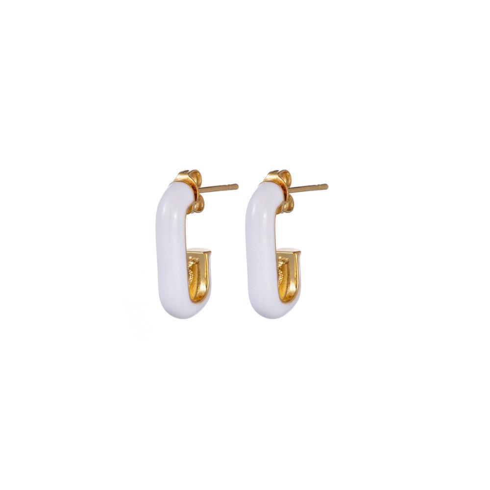 Contemporary Jshaped Womens Earrings With Sleek Geometric Design And Colors