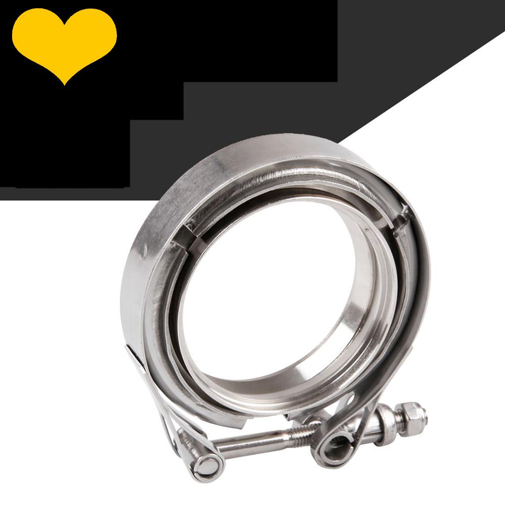Universal 3" Inch 2" Inch Stainless Steel V-Band Turbo Downpipe Exhaust Clamp Vband 76mm 50mm