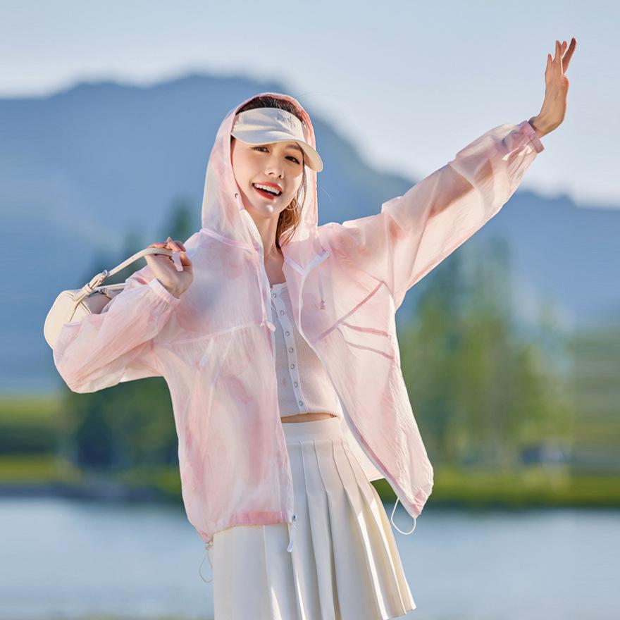 

Casual color sunscreen clothes women s summer new loose fashion breathable women s sunscreen clothes thin jacket tide M рожевий