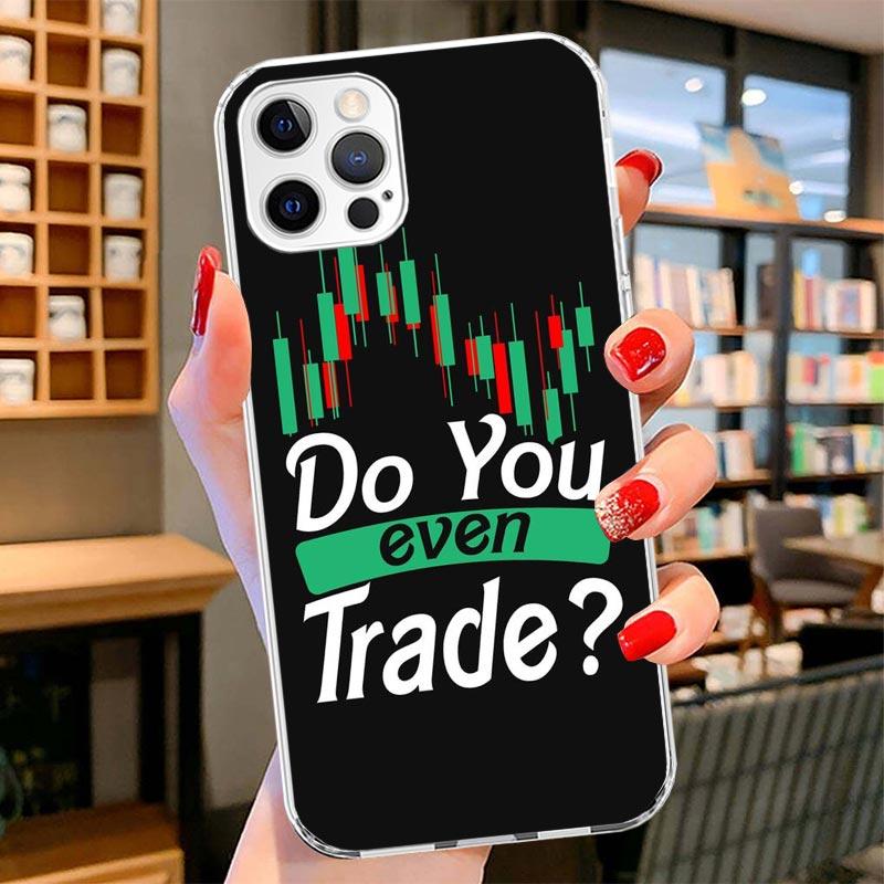 Trade Investment Forex Stock Market Cover Phone Case For iPhone 16 17 Air 15 14 Pro Max 16E Phone Case 13 Mini 12 11 7 SE 8 Prin