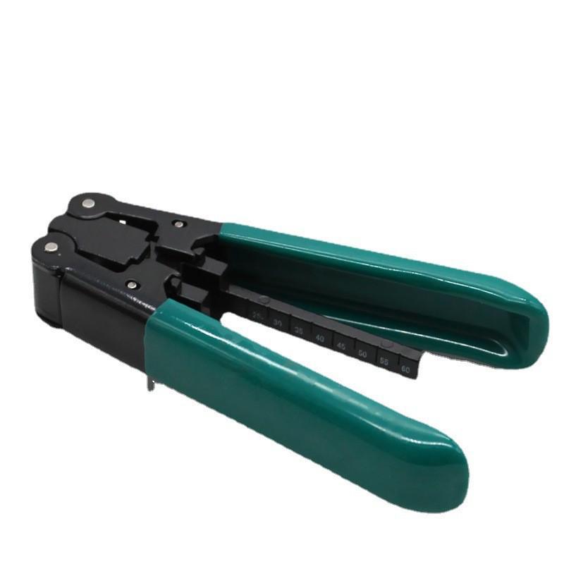 Flat Metal Fiber Optic Cable Stripper with Scale