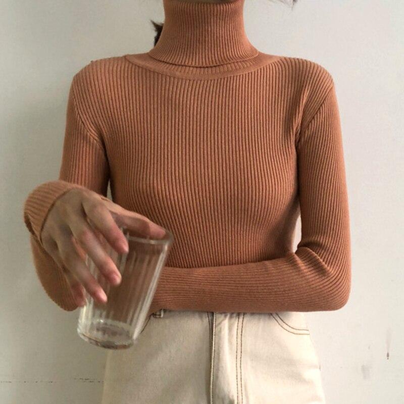 Topuri tricotate toamnă iarnă pulovere femei coreeană subțire pulover pulover tricotat pulover moale și cald Pull femme 16193