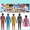 Kids Mighty Morphin Power Rangers Costume Jumpsuit For Halloween Or Cosplay Parties