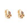 Four-leaf Clover Colored Diamond Earrings - High-End Women's Jewelry