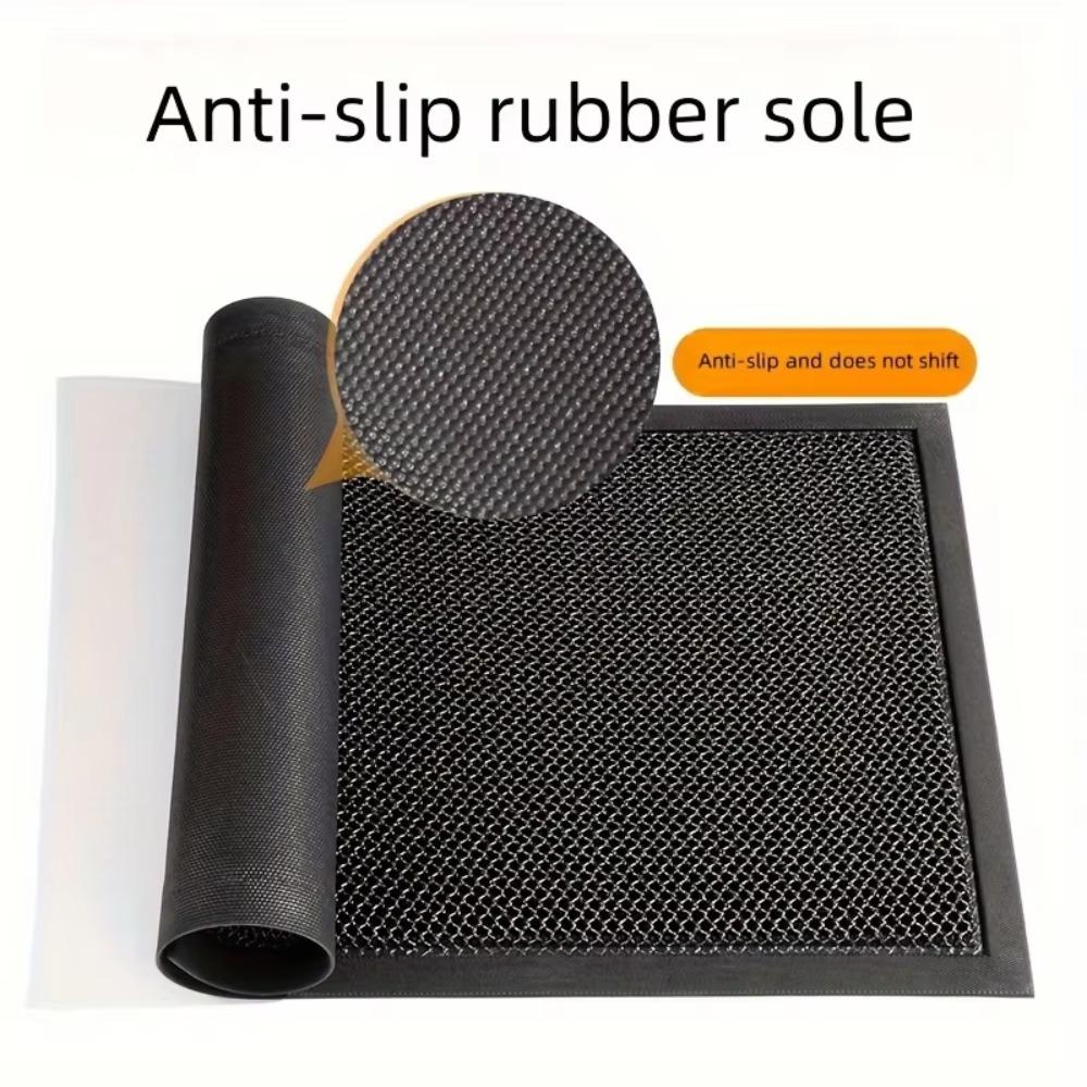 Dørmatte i PVC-gummi Håndvaskbar Sklisikker Vanntett Mesh Entrématte Lett å Rengjøre Innendørs og Utendørs Bruk Hjemmedekorasjon