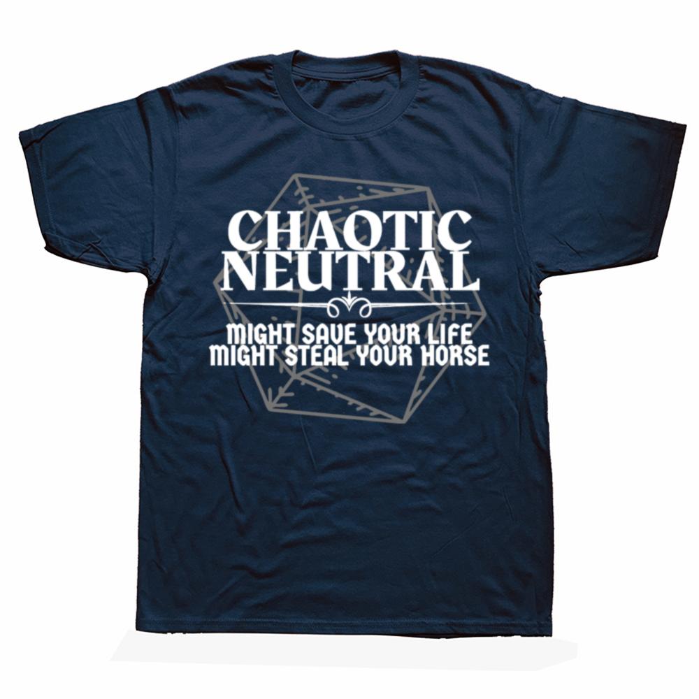 Funny Dungeons and Dragons Dungeon Master Chaotic Neutral T Shirts Short Sleeve Birthday Gifts Mens Clothing Oversized T Shirt