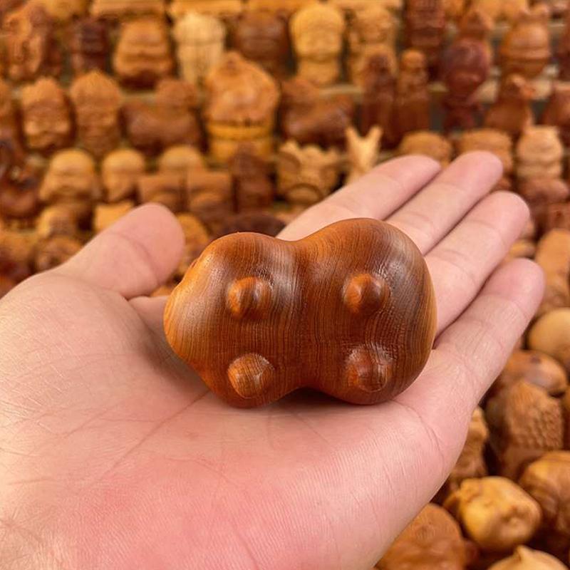 Handcrafted Wooden Tang Horse Ornament Carved Design Chinese Zodiac Horse Statue Home Office Car Desk Decor 2026 New Year