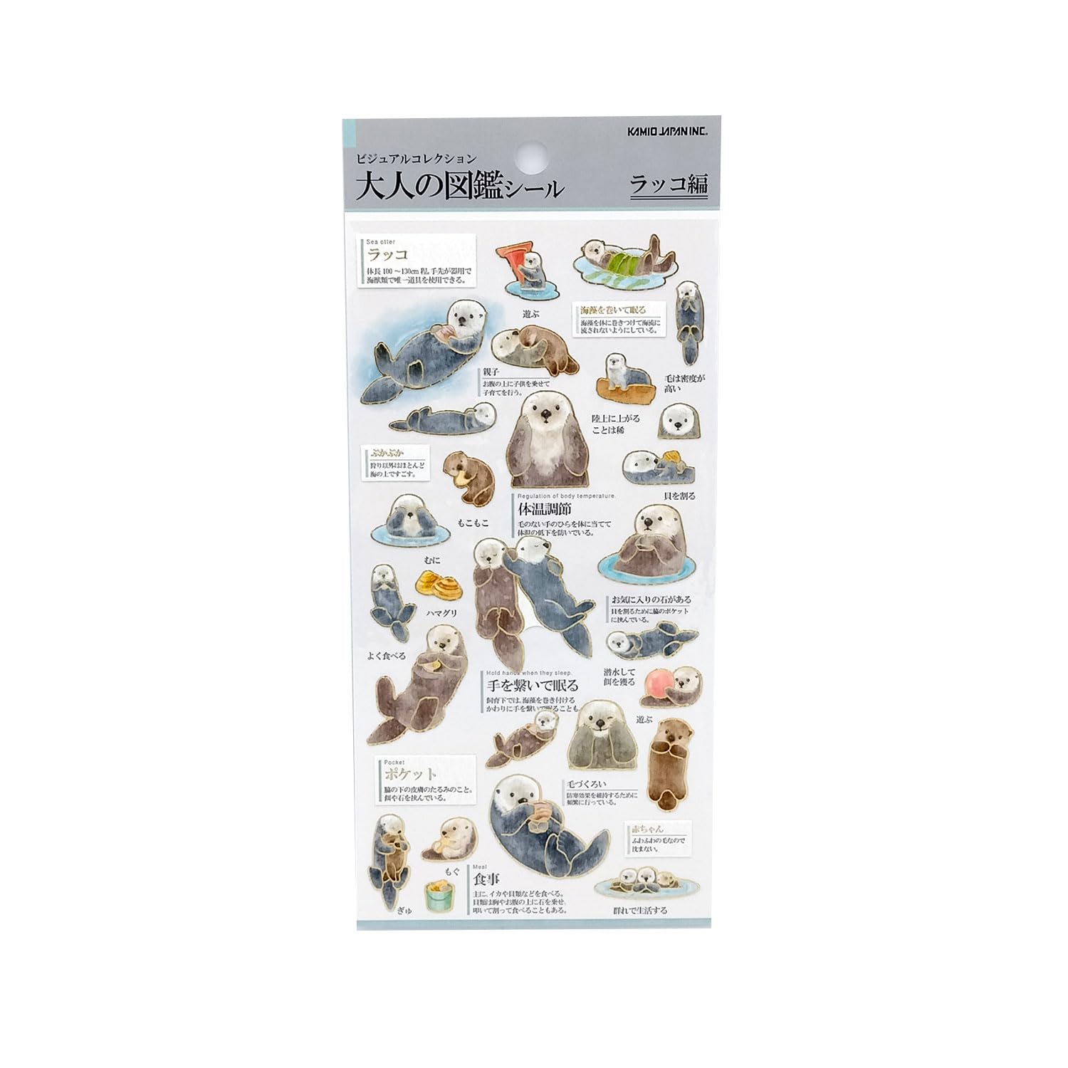 

Kamio Japan Sticker Adult Encyclopedia Sticker Sea Otter 211356