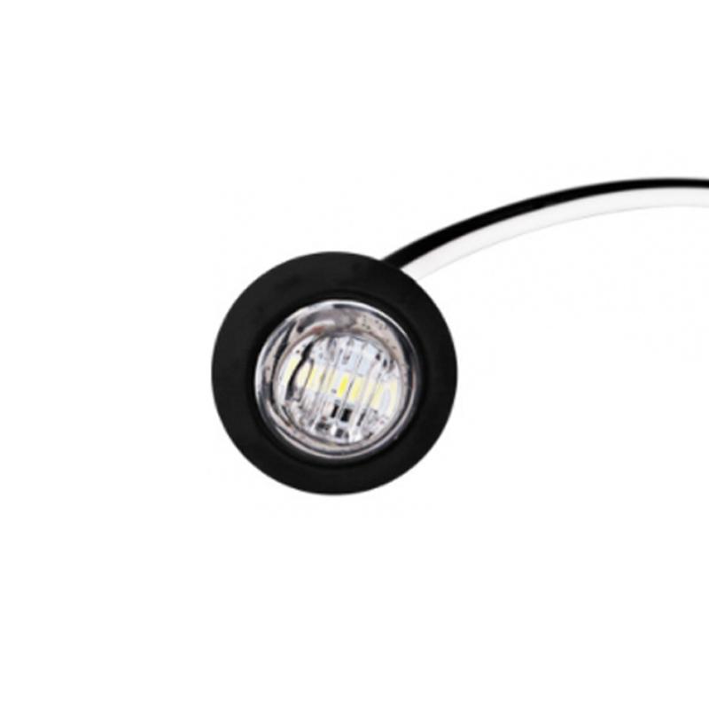 LED boční směrové světlo pro nákladní automobily s vysokým jasem, kulatý ukazatel směrového světla pro motocykly, bezpečnostní výstražná kontrolka, červená, bílá, jantarová