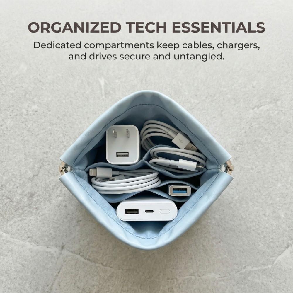 Durable Charger Storage Bag Dust-proof Makeup Lipstick Bag Cable Storage Bag  Space Saving