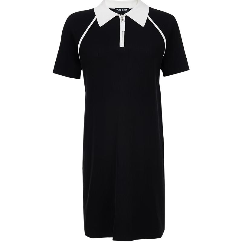 

VEROMODA Lyocell Blend Color-block Lapel Straight Dress S