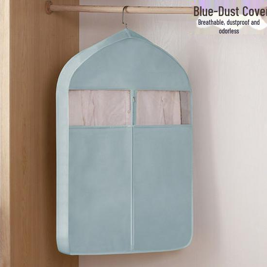 Thick Non-Woven Transparent Hanging Clothing Dust Cover for Suits