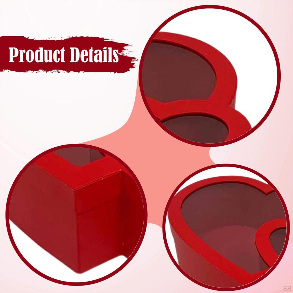 Box with Lid And Window, Made of Sturdy Cardboard, for Flower Arrangements, Gifts Decorations