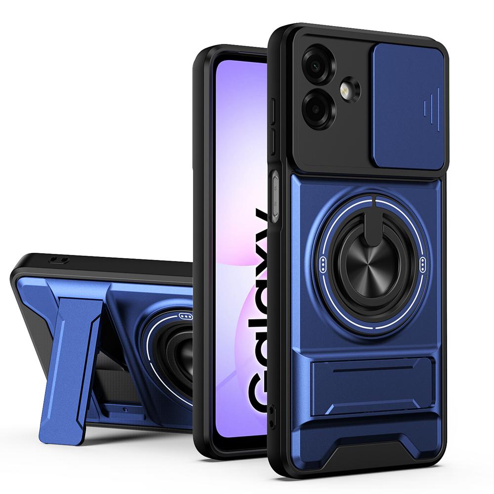 KEYSION Magnetic Phone Case for Samsung A07 A06 4G A05 Slide Camera Protection Upright Kickstand 360 Ring Shockproof Back Cover