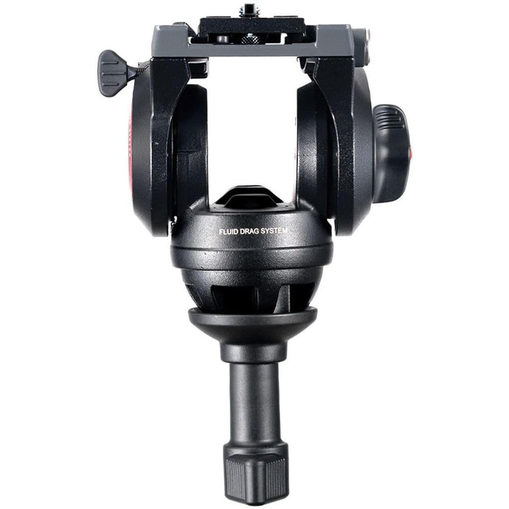 Manfrotto Video MS Type with Lever Rubber Quick Fluid and Dedicated Case Kit, MVK500AM, Lock, Aluminum, 3-Stage, Tip, Shoe, Level, Mechanism,