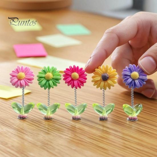 Small Car Dashboard Figurine Spring Wobbly Flower Ornament, Shaking Head Sunflower Interior Decor, Cute Decorations for Rearview Mirror And