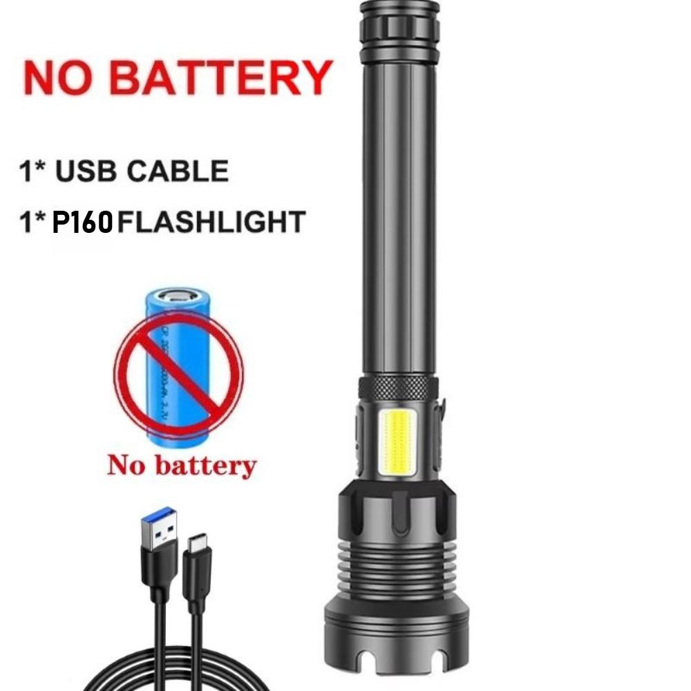 LED XHP160 Most Powerful Flashlight 8-core USB Rechargeable Torch Zoomable 26650 Battery Defensive Hand Lamp for Camping Hunting