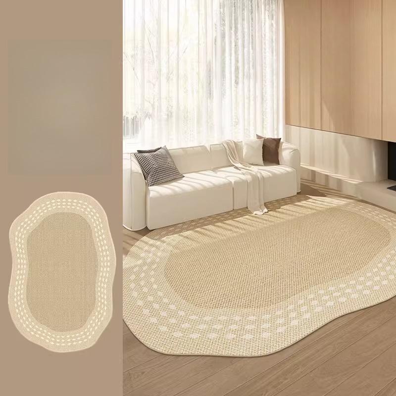 French Style Living Room Decoration Carpet Irregular Shape Rugs for Bedroom Fluffy Soft Bedside Floor Mat Thick Plush Lounge Rug