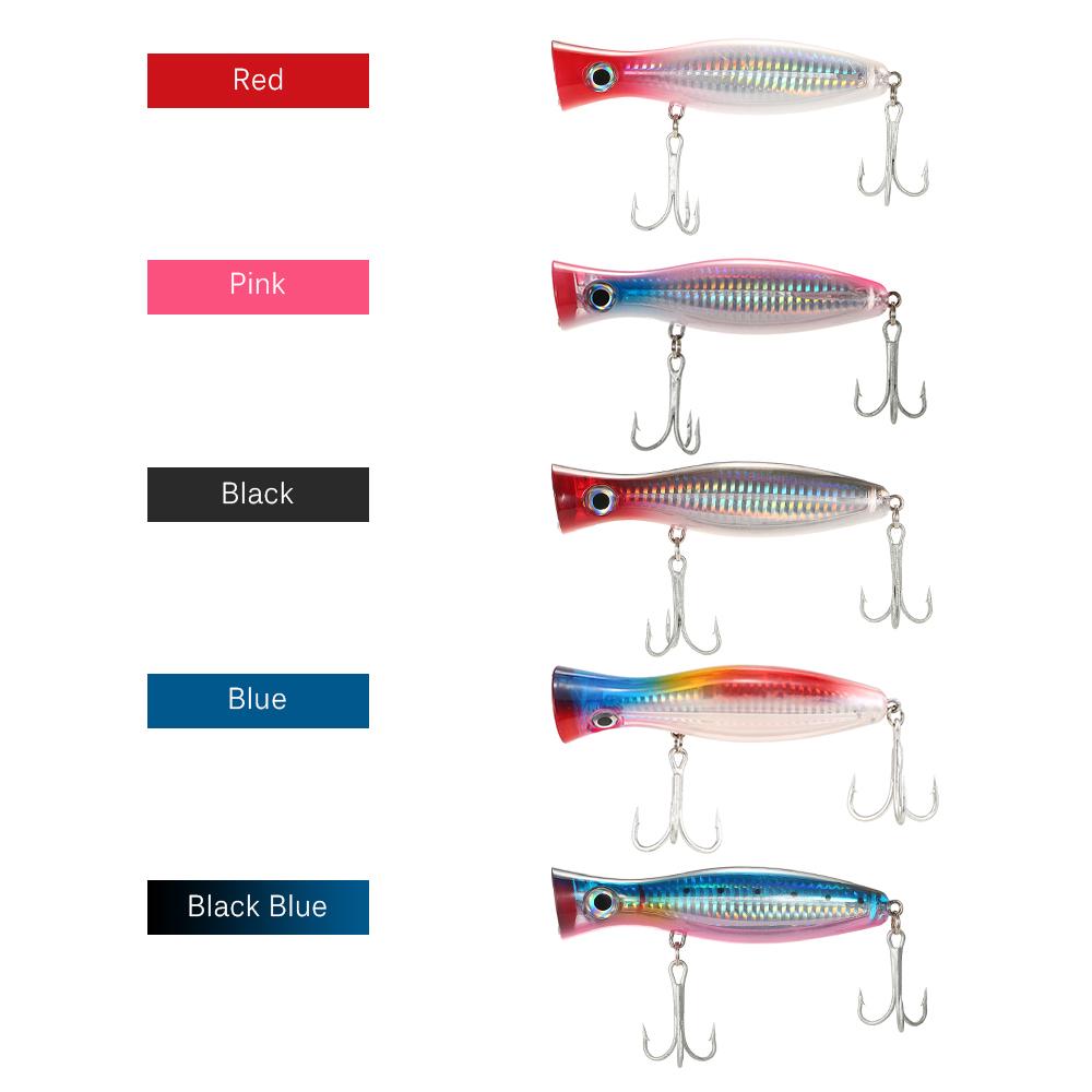 12cm / 45g Large Popper Lure Artificial Seal Lure 3D Eyes Hard Popper Fishing Lure with Hooks and Ring for Saltwater Freshwater