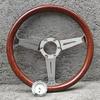 14 Zoll 358mm Klassisches Holzlenkrad Universelles Rennsport-Sportlenkrad 74mm Lochkreis
