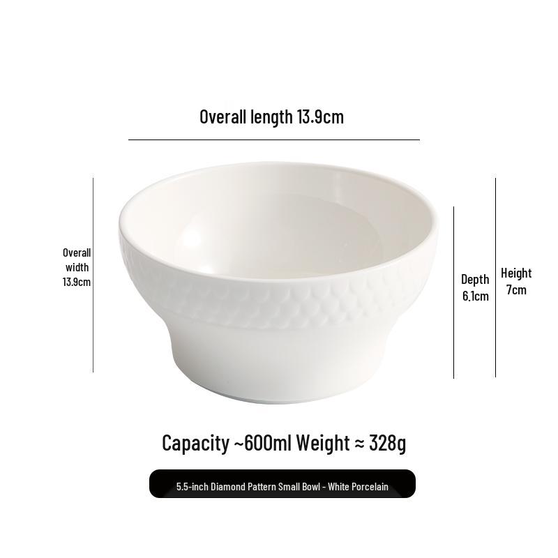 Noodle Bowl for Home Use: Stylish Nordic Design, Creative High-Footed Soup, and Large Rice Bowl