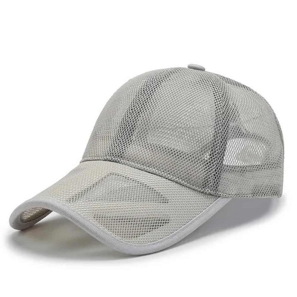 Summer Men Hat Openwork Brim Breathable Mesh Cap Outdoor Sports Sunscreen Baseball Women Sunhat Adjustable Snapback Hats