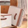 White Zippered Storage Box - Heavy Duty Linen Organizer for Clothes, Jewelry, Shoes & Accessories, Travel & Home Use