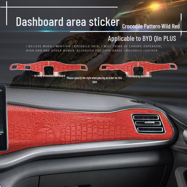 Krokodiltexturfolie für BYD Qin PLUS Armaturenbrett Innenraummodifikation