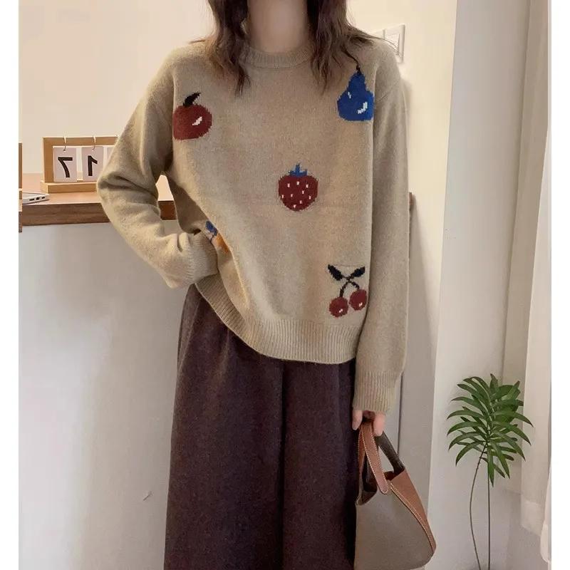 Sweater for Women Winter Thickened Pullover Warm Knitted Stretchy Long Sleeve Oversize Jumper Sweater Tops