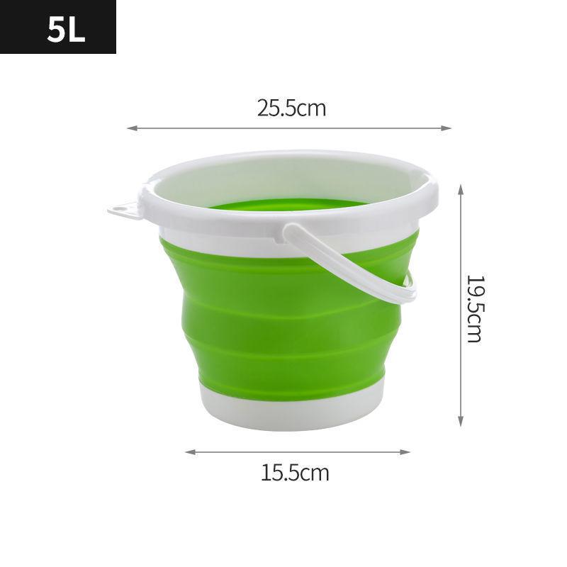 Seau d'eau pliable en silicone portable: Épaissi, Petit, pour la Pêche, la Collecte sur la Plage, le Lavage des Mains et la Collecte d'Eau