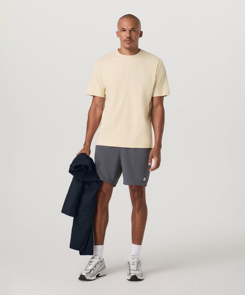 VUORI [Men'S] Short Sleeve Vuori Heavyweight Tee-Rix_Yellowish Beige_Vr16121045