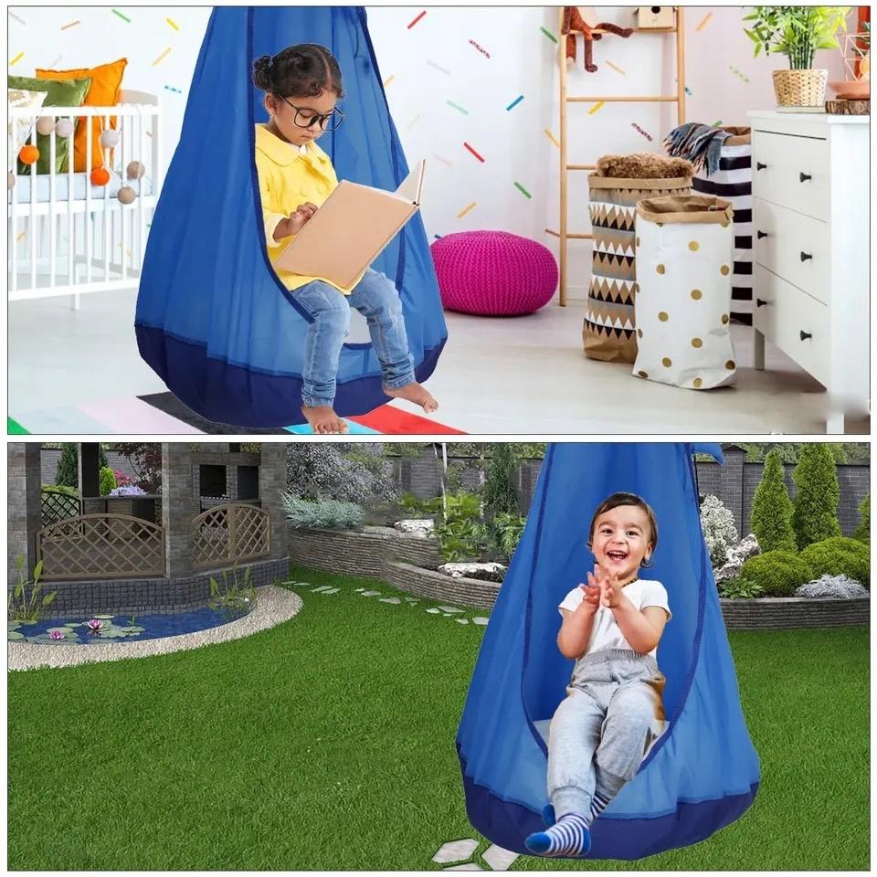 Tuinzwaai Cocoon Voor Kinderen Hangstoel Voor Kamer Blauw