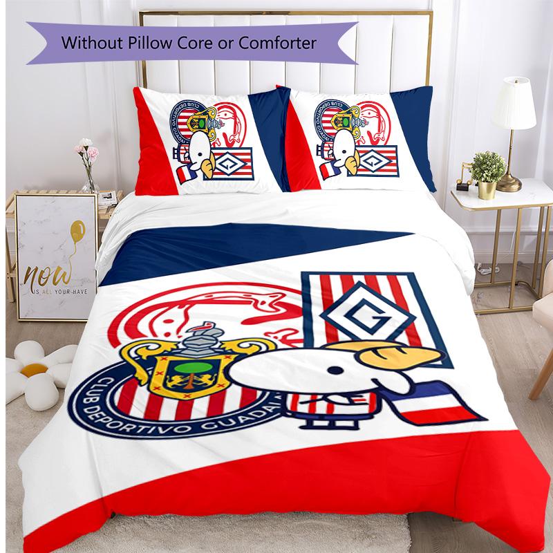 Chivas Printed 3PCS Bedding Set Soft Breathable Duvet Cover Pillowcases Set Washable Bedroom Decor Home Gift