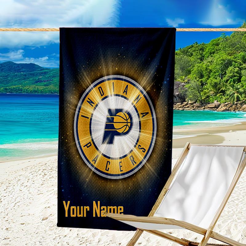 Custom Name Beach Towel Indiana Basketball Team Beach Towel, Soft Microfiber, Gift for Her/Him, Birthday, for Pool, Beach, Travel, Fan Gifts