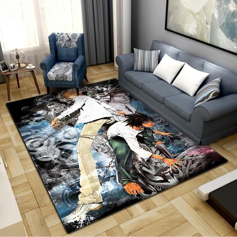 Anime Death Note Carpet Rug for Living Room Bedroom Home Sofa Decoration, Kids play Non-slip Floor Mat