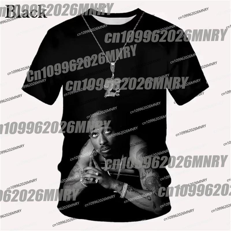 3D Druck 2pac Sommer Kinder T-Shirt Herren T-Shirts Rapper Star Tupac Moto Streetwear Damen Kurzarm Lässig Kinder T-Shirt Y2k