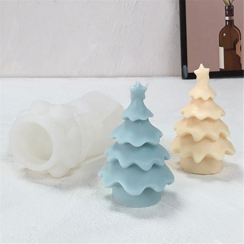 Flexible Silicone Mold Handmade Scented Candle Mould Star Christmas Tree Aromatherapy Jewelry Mold Home Decorations