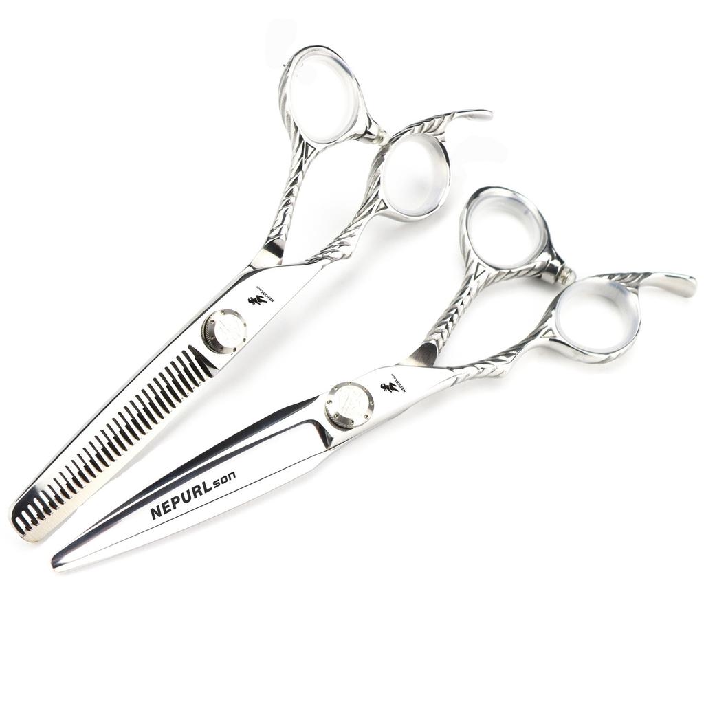 Fdms Silver Left-Hand Cut 6.0 Inch Special-Shaped Dimaxi, Hair Scissors, Hair Scissors, Flat Scissors, Bangs Scissors 7H