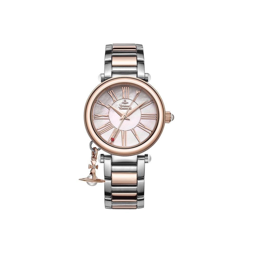 

Vivienne Westwood Watch Quartz Movement Stainless Steel Strap Mother Of Pearl Dial Retro Minimalist Pendant Women watches DWVV006PRSSL Regular Watch Box