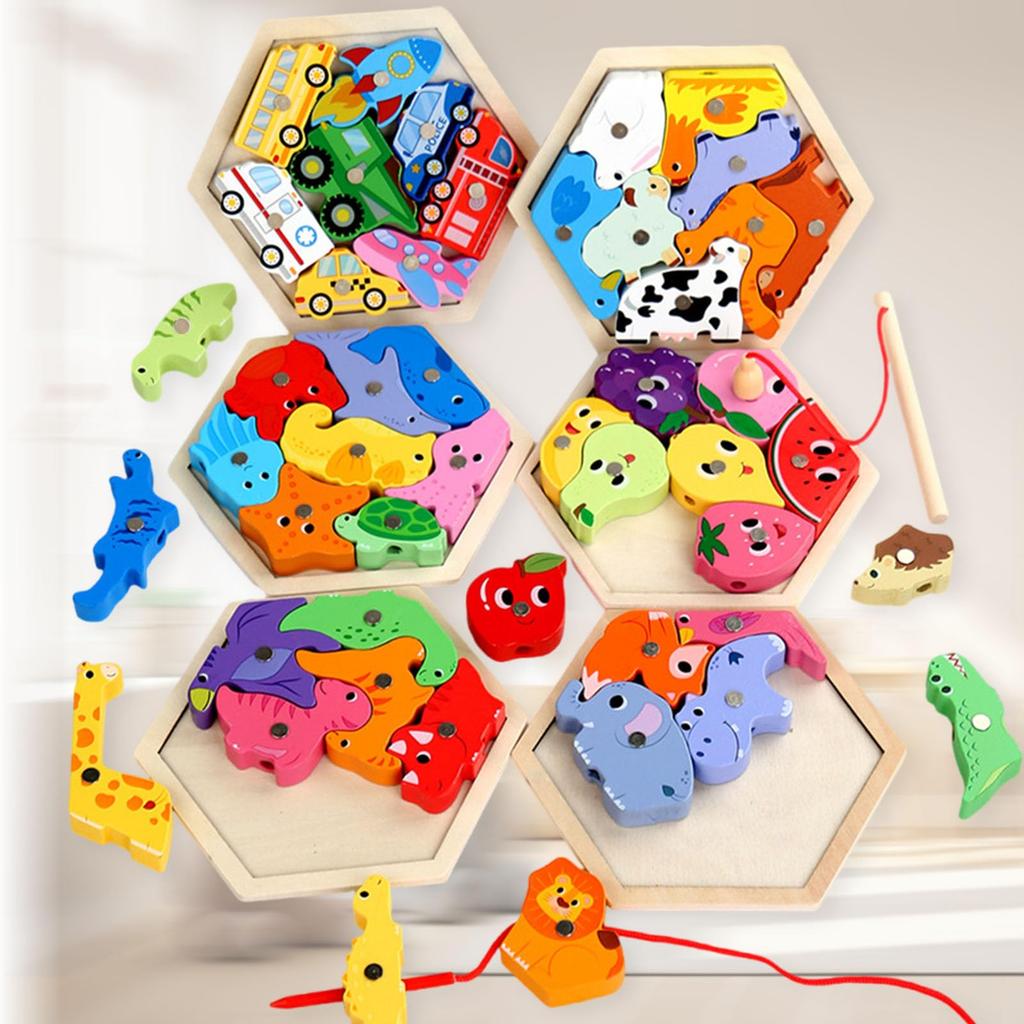 Shinse Wooden Shape Matching Puzzle for Children Ages and Montessori Brain Fingertip Early Educational Shape and Geometry English Language Boys and